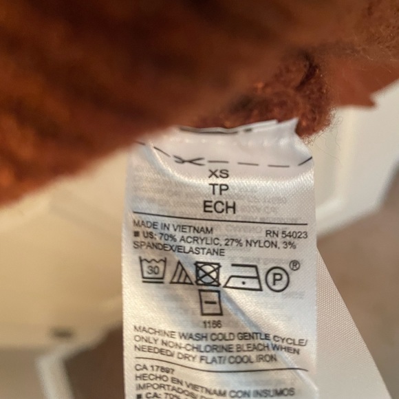 Rust cotton sweater XS - Picture 4 of 4